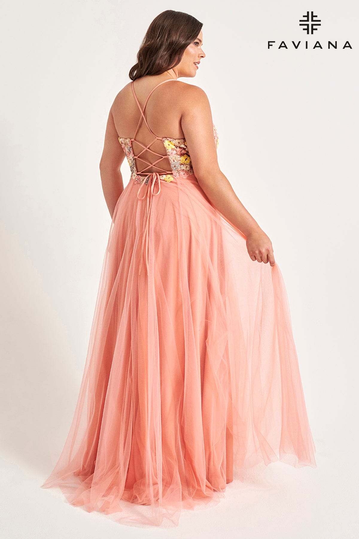 Prom Dresses Long Formal Sequin Floral Plus Size Prom Dress Spring Pink