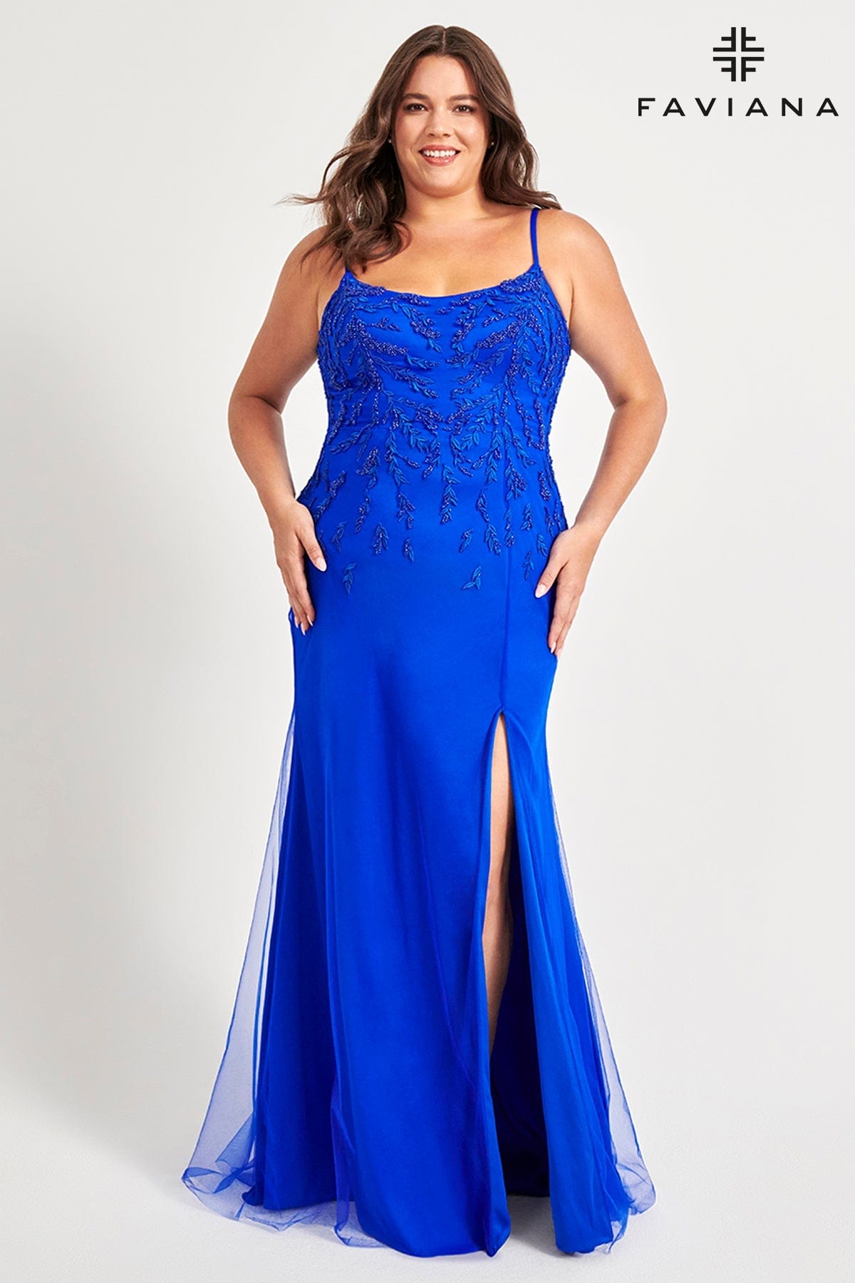 Prom Dresses Long Prom Beaded Prom Lace Plus Size Dress Royal