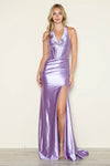 Prom Dresses Long Formal Slit Corset Prom Dress Lavender