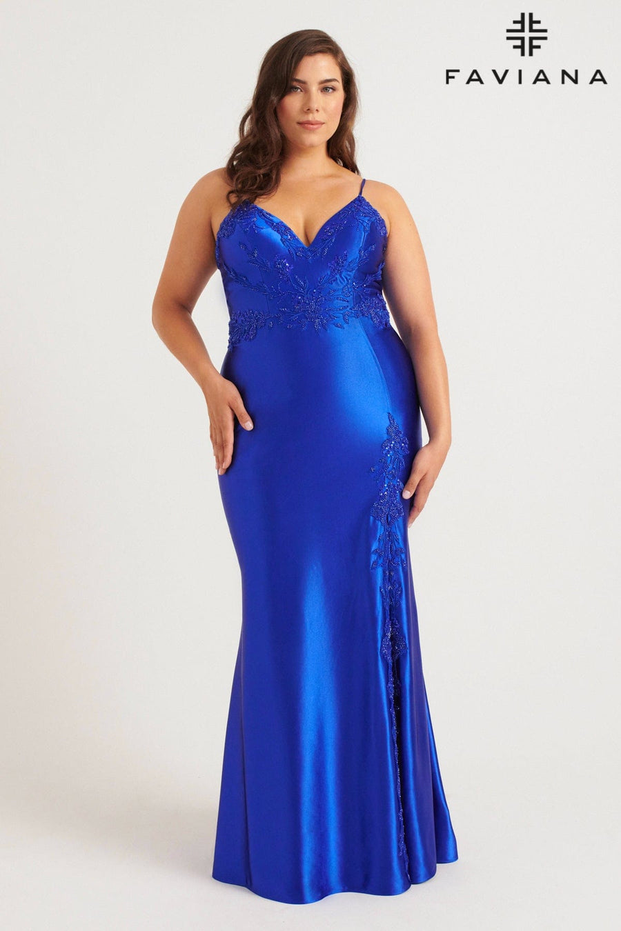 Prom Dresses Long Prom Formal Beaded Plus Size Dress Royal