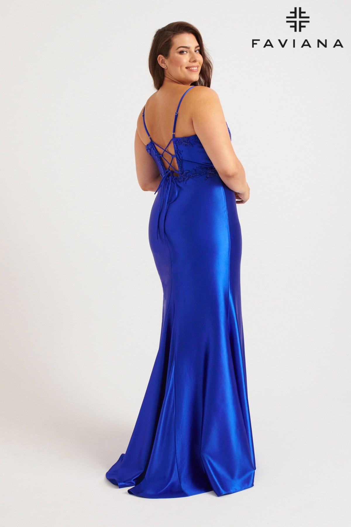 Prom Dresses Long Prom Formal Beaded Plus Size Dress Royal