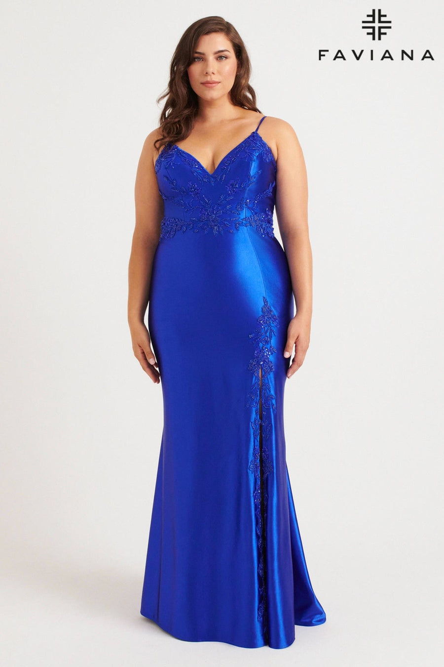 Prom Dresses Long Prom Formal Beaded Plus Size Dress Royal