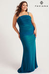 Prom Dresses Long Formal Ruched Plus Size Prom Dress Peacock