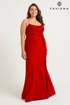 Plus Size Dresses Fitted Long Formal Plus Size Beaded Prom Dress Ruby