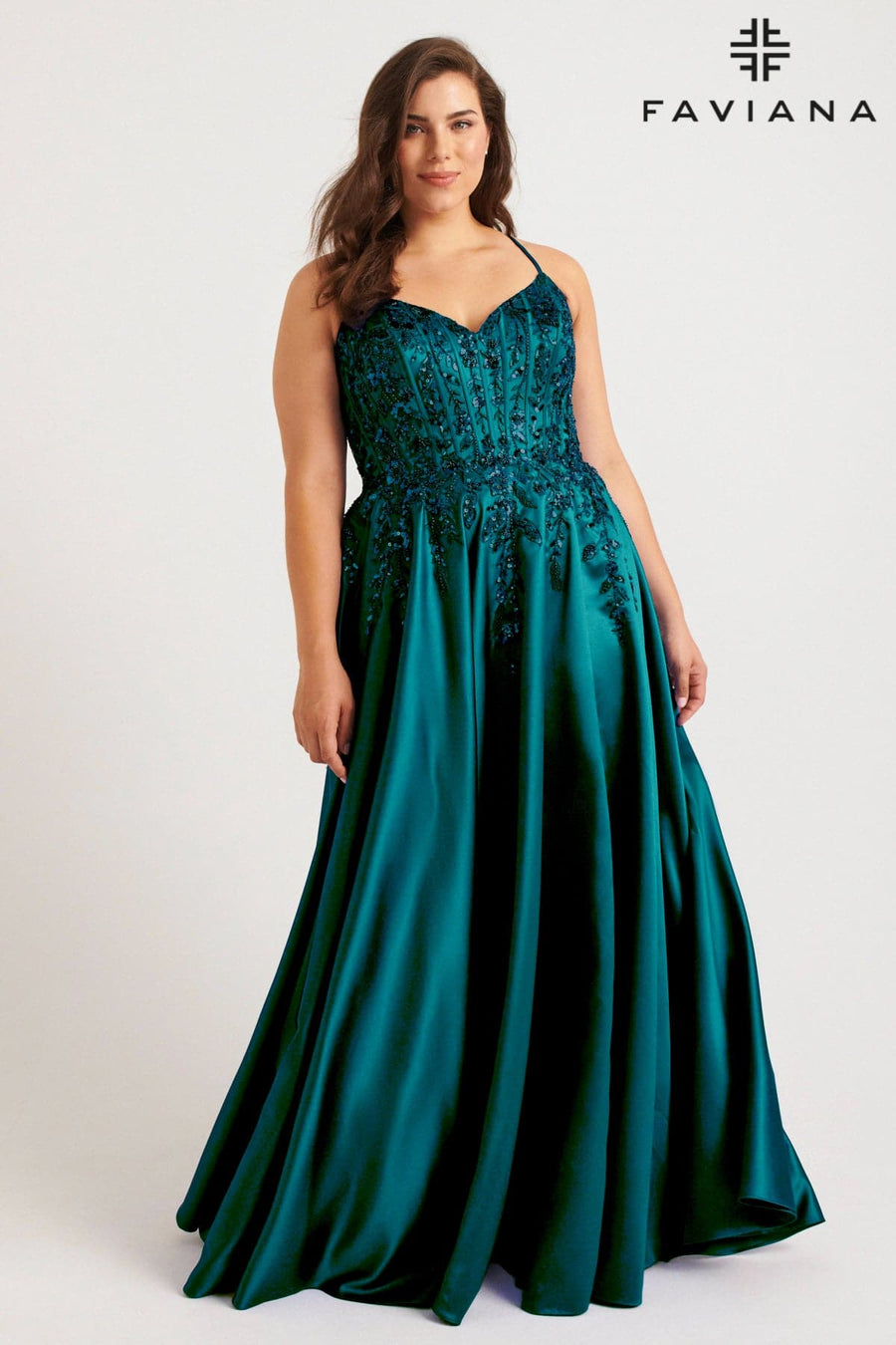 Plus Size Dresses Plus Size Corset Long Formal A Line Prom Dress Dark Teal