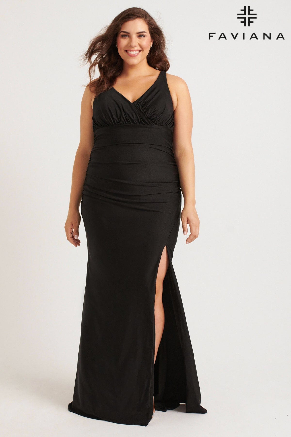 Plus Size Dresses Long Formal Fitted Plus Size Dress Black