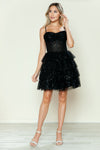 Cocktail Dresses Short A Line Homecoming Sequin Cocktail Dress Black