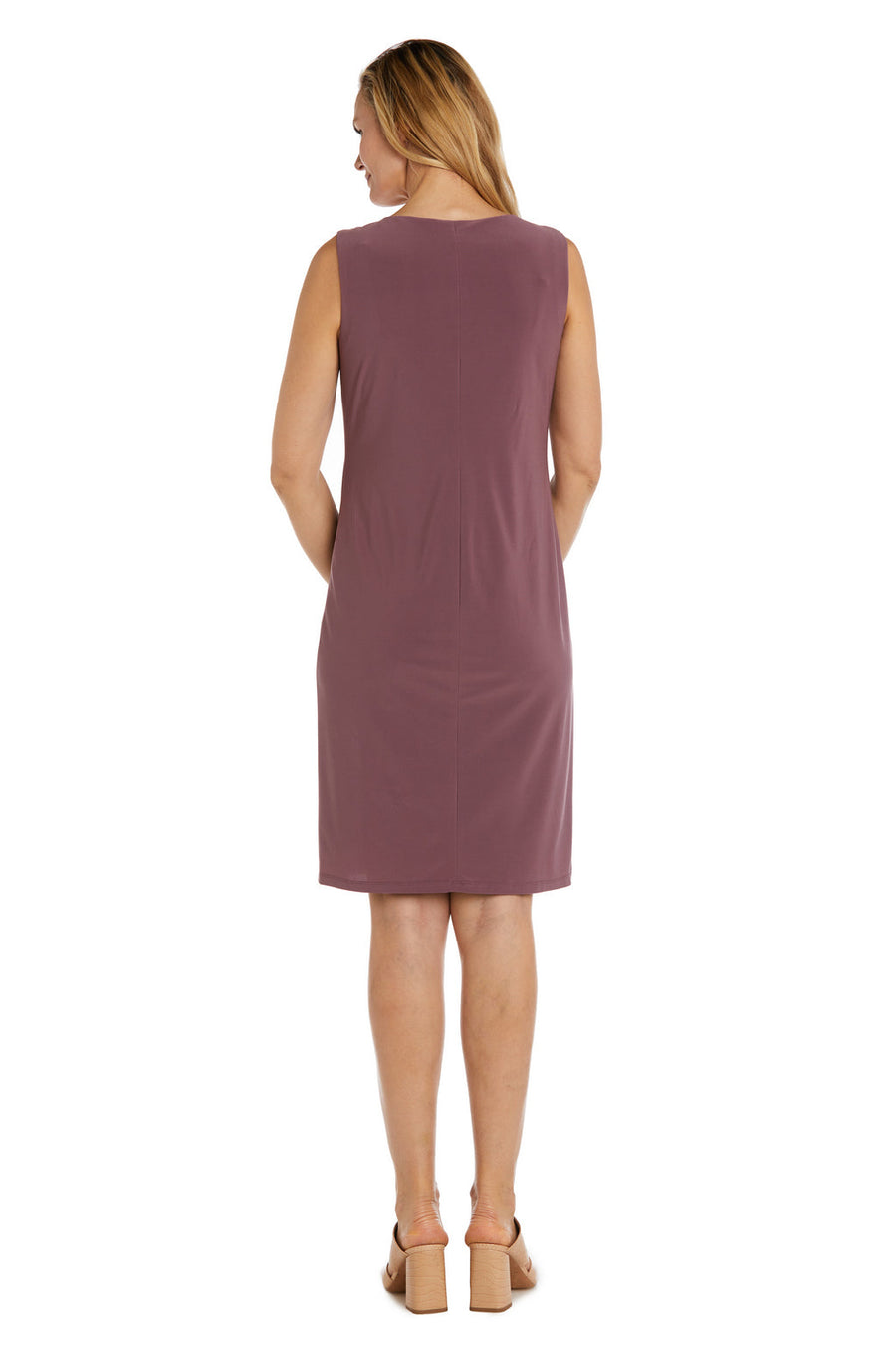 Mother of the Bride Dresses Sequined Short Jacket Dress Dark Rose