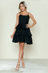 Cocktail Dresses Short Homecoming A Line Tiered Cocktail Dress Black