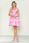 Cocktail Dresses Short Homecoming A Line Tiered Cocktail Dress Pink