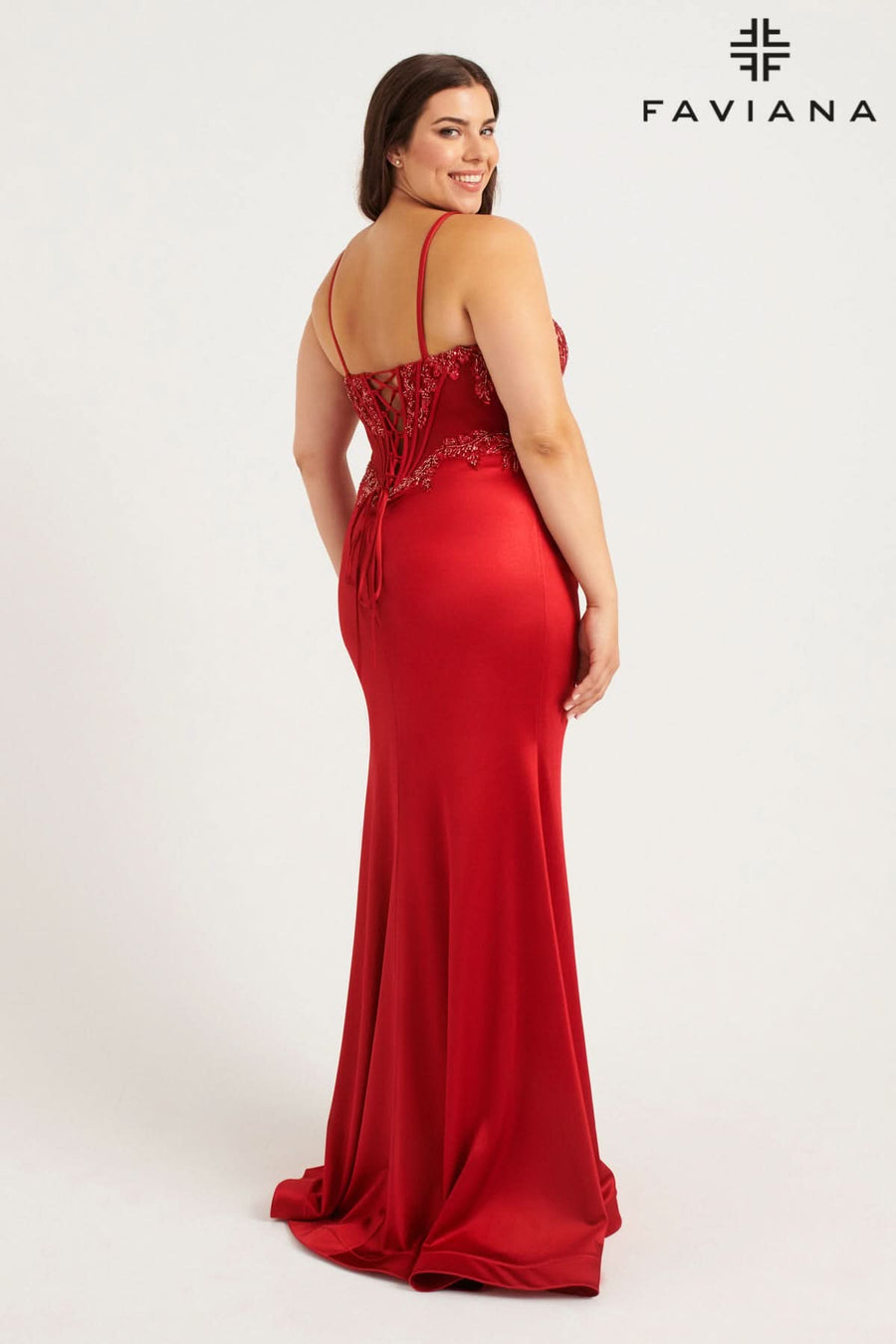 Plus Size Dresses Long Plus Size Formal Corset Prom Dress Red