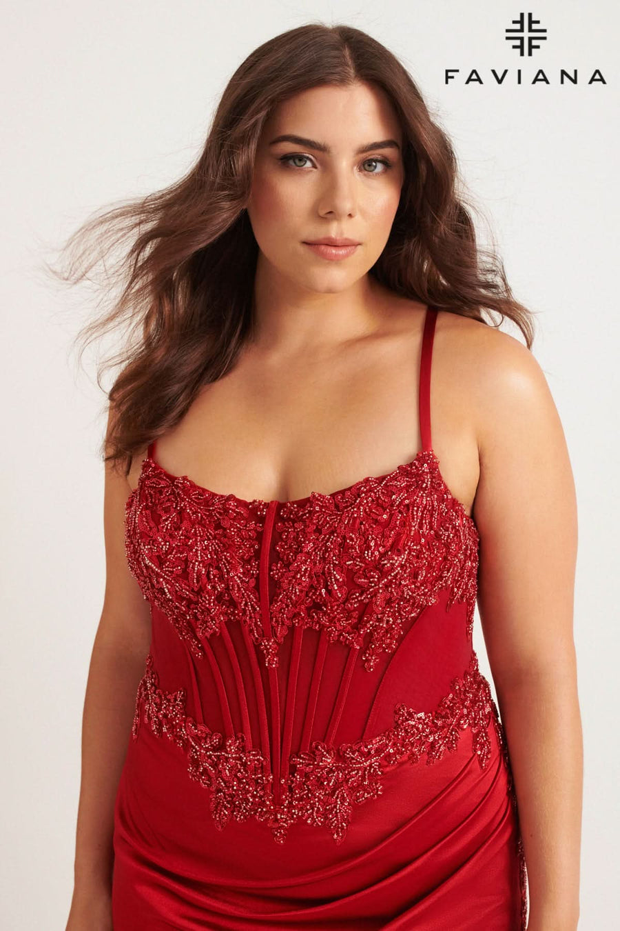Plus Size Dresses Long Plus Size Formal Corset Prom Dress Red