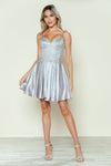 Cocktail Dresses Beaded Short Homecoming A Line Cocktail Dress Silver