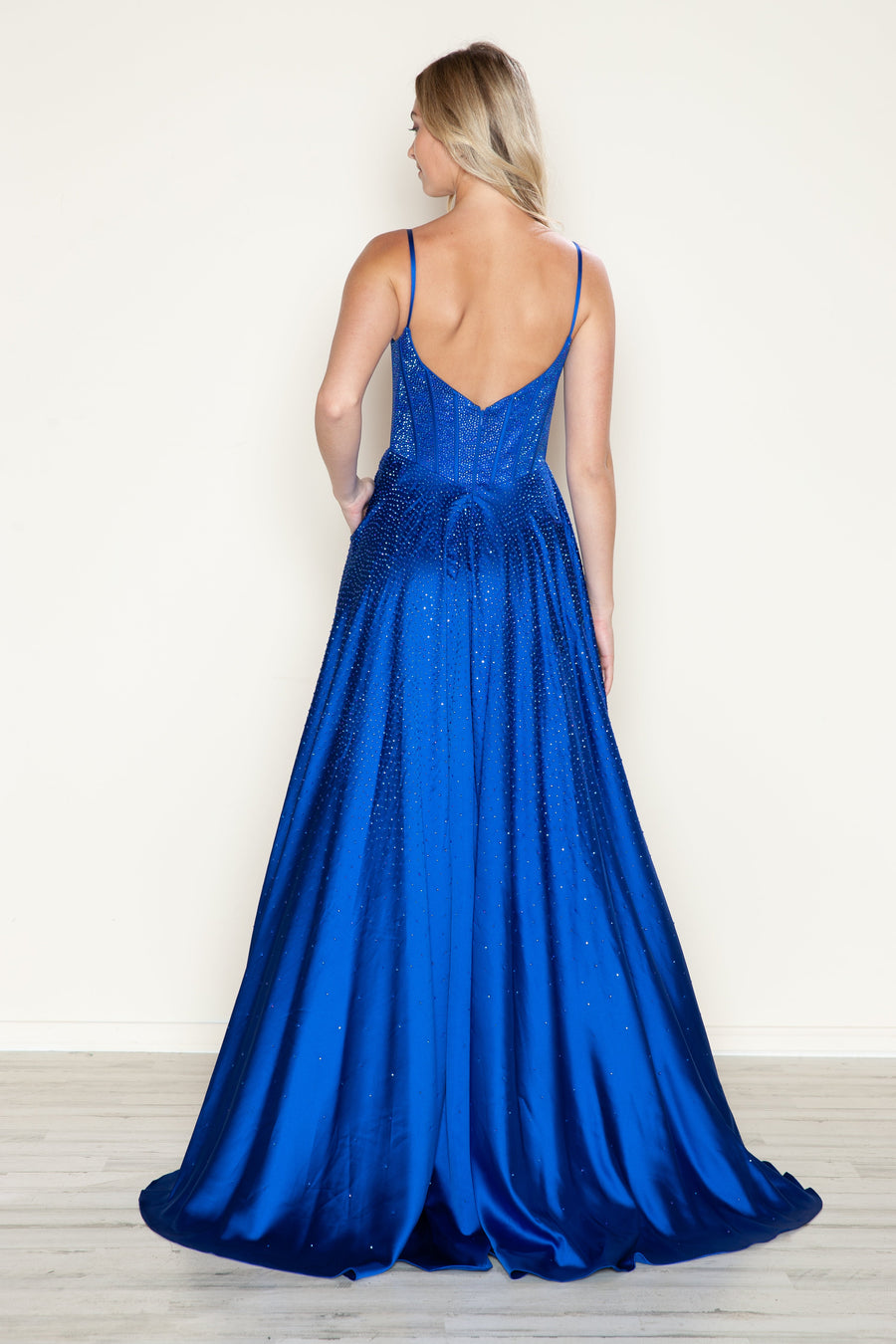 Prom Dresses Long Formal Beaded A Line Prom Dress Royal