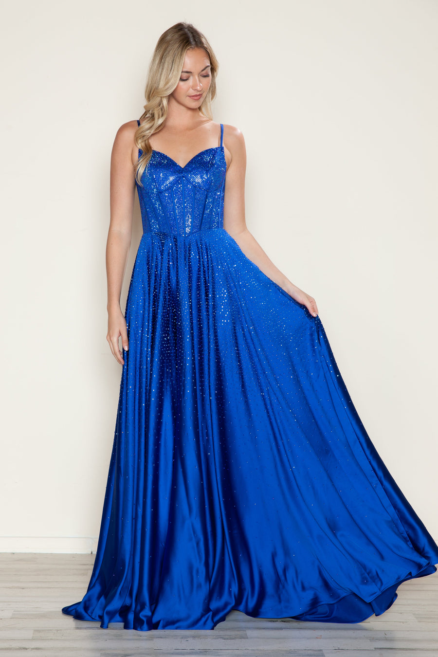 Prom Dresses Long Formal Beaded A Line Prom Dress Royal