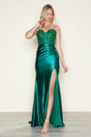 Prom Dresses Long Fitted Formal Slit Prom Dress Emerald