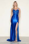 Prom Dresses Long Fitted Formal Slit Prom Dress Royal