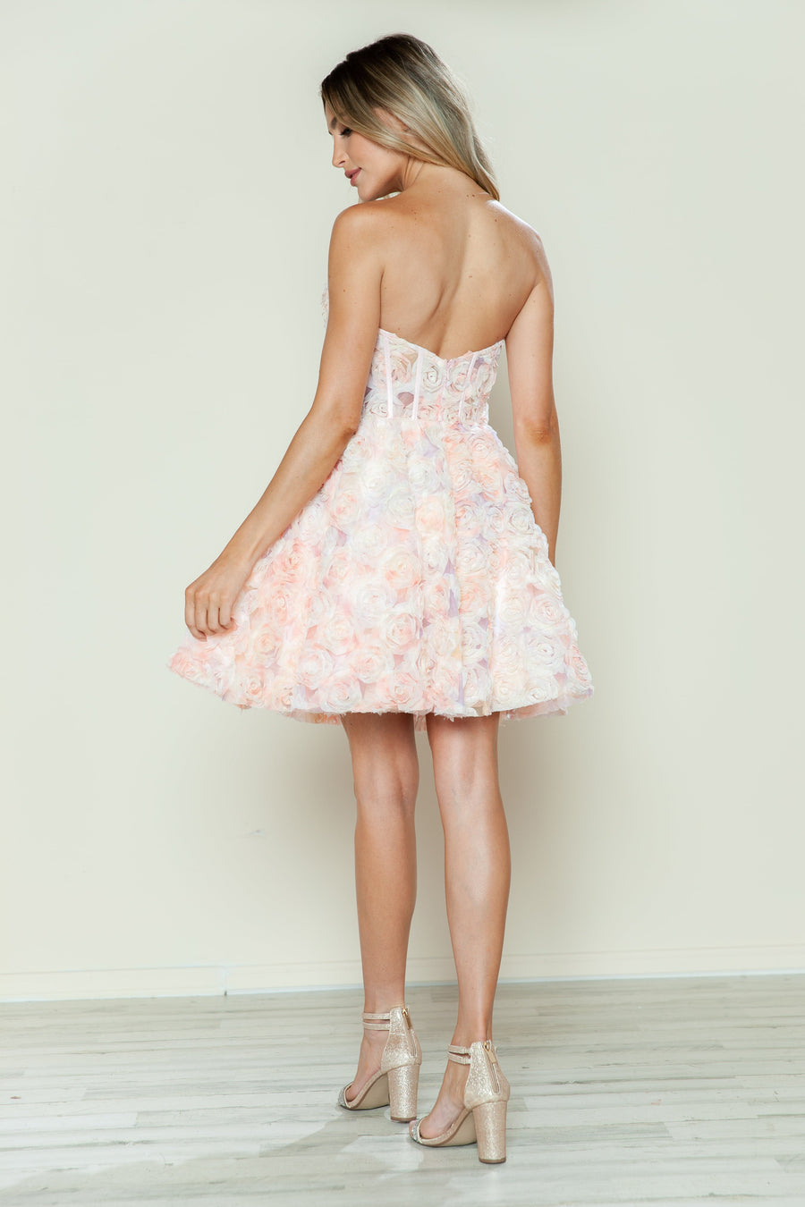 Cocktail Dresses Short A Line Floral Applique Cocktail Dress Rose
