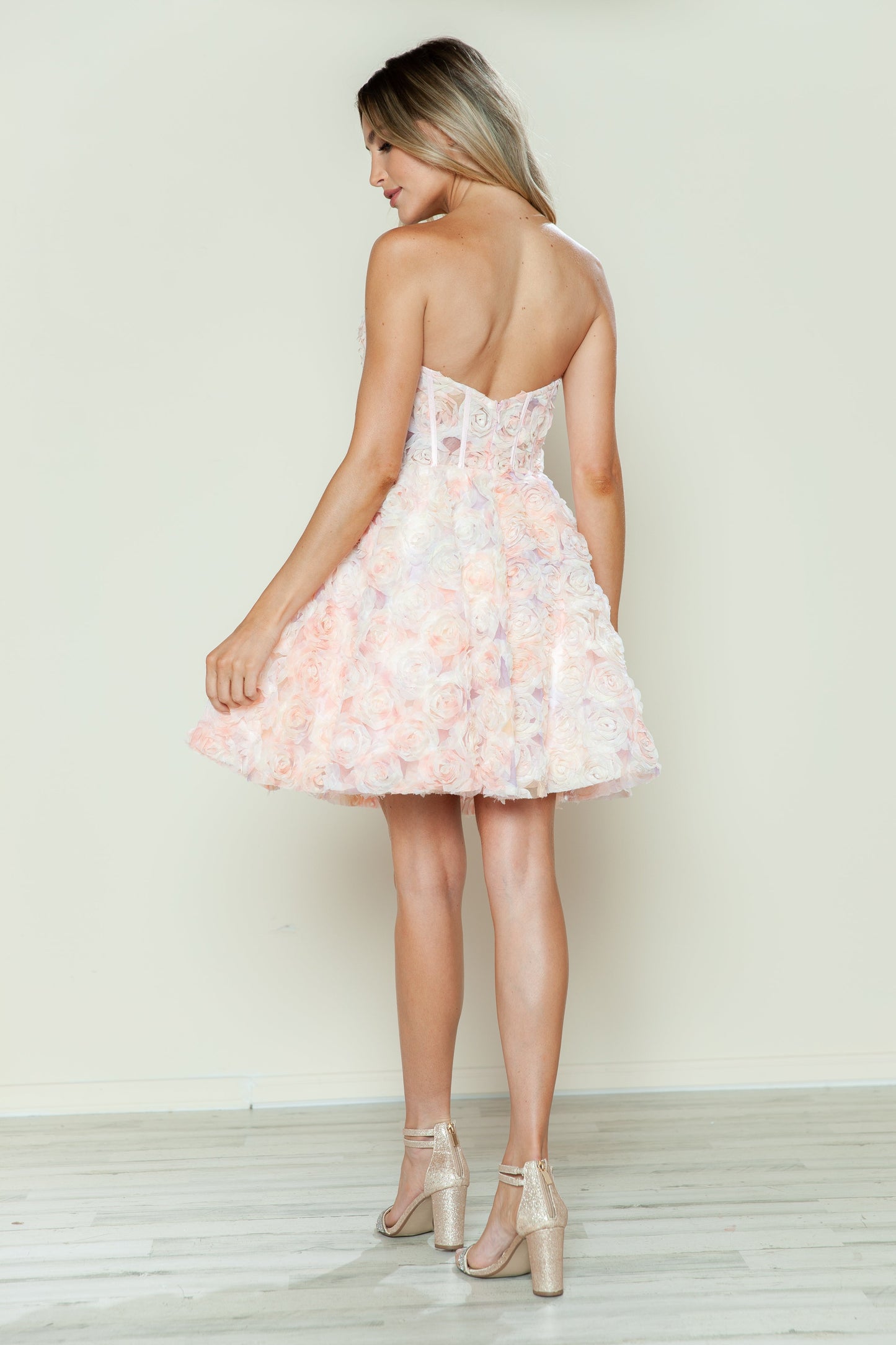 Cocktail Dresses Short A Line Floral Applique Cocktail Dress Rose