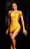 Cocktail Dresses Fitted Short Cocktail Homecoming Mini Dress Dark Gold