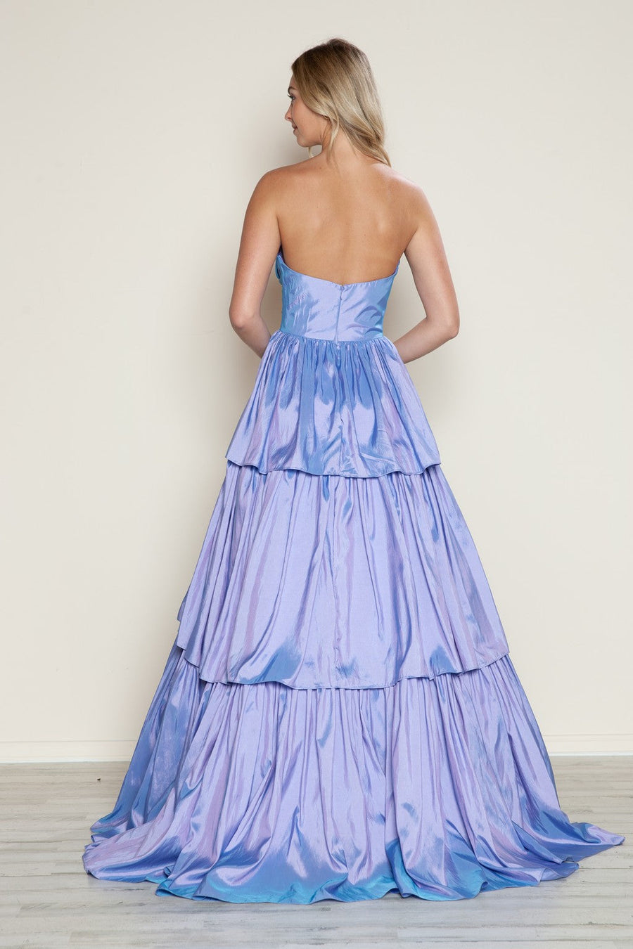 Prom Dresses A Line Long Formal Tiered Prom Dress Lavender