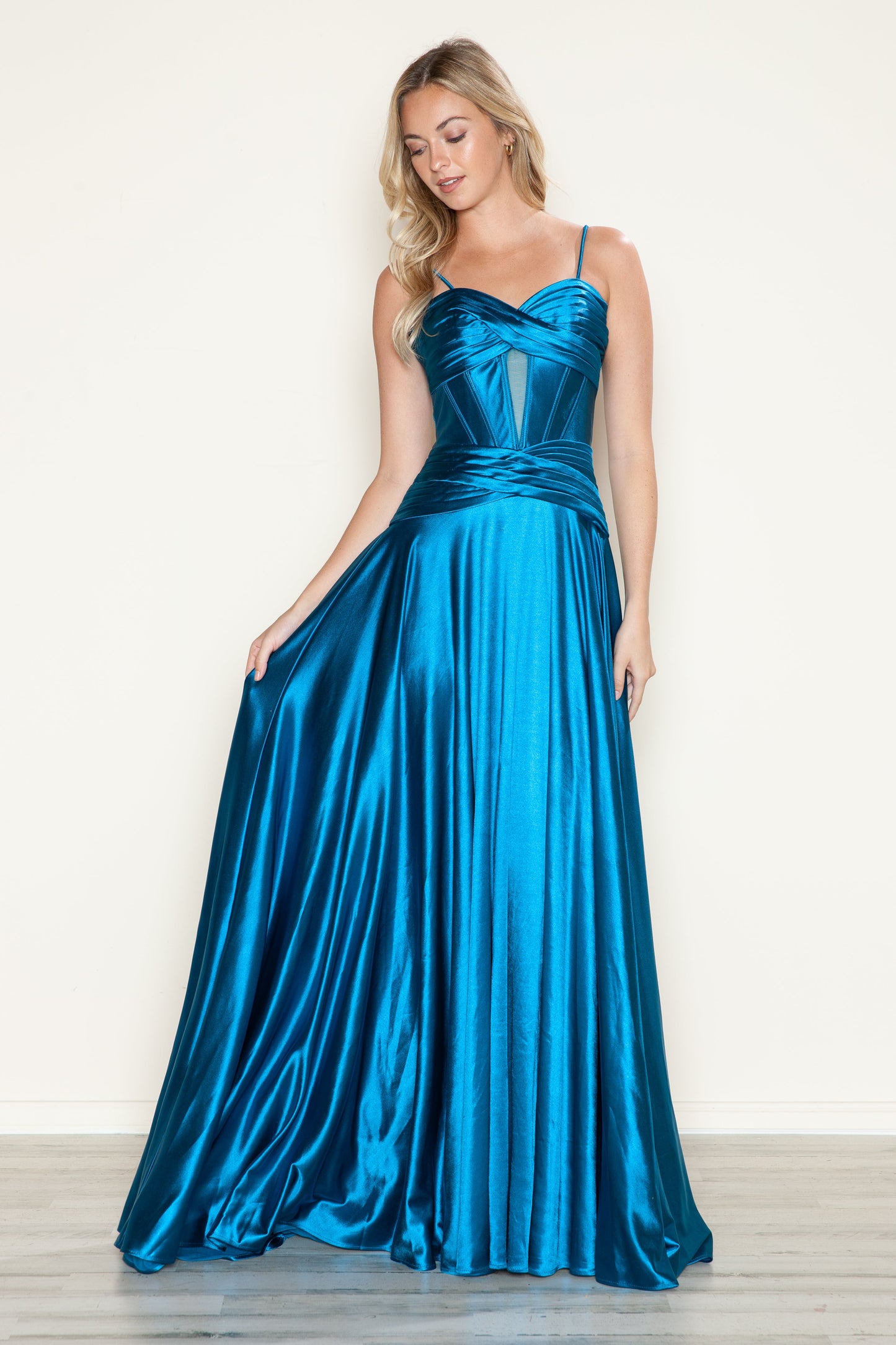 Prom Dresses Prom Long Formal A Line Corset Dress Teal