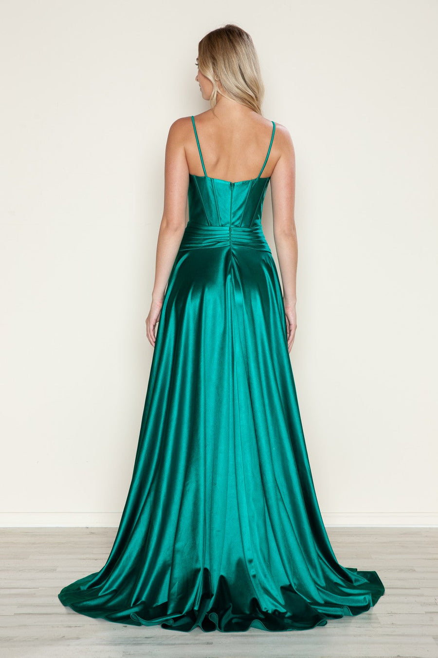 Prom Dresses Long Formal A Line Corset Prom Dress Emerald
