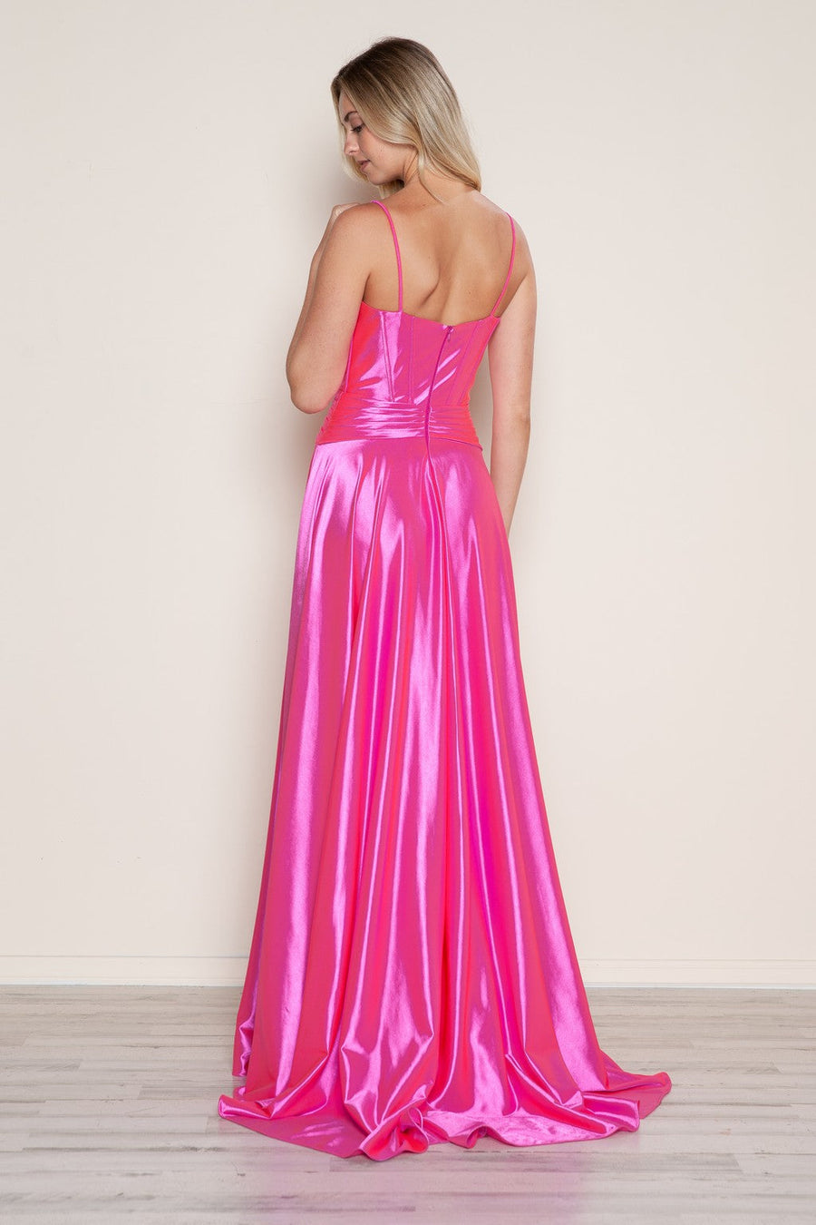 Prom Dresses Long Formal A Line Corset Prom Dress Pink