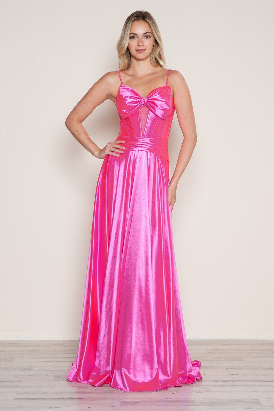 Prom Dresses Long Formal A Line Corset Prom Dress Pink