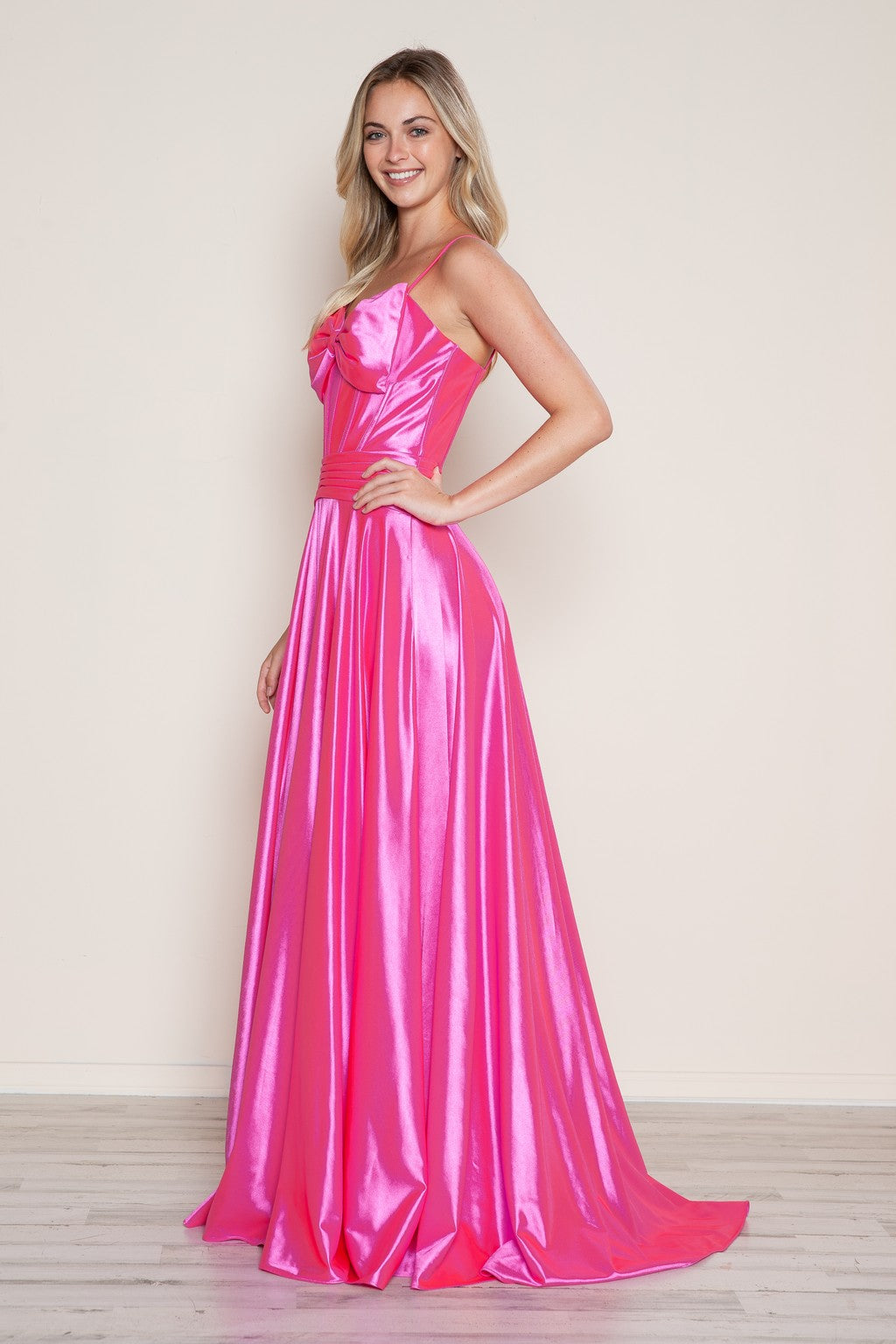 Prom Dresses Long Formal A Line Corset Prom Dress Pink