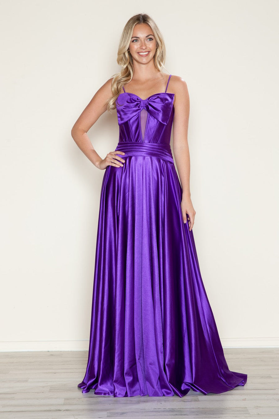 Prom Dresses Long Formal A Line Corset Prom Dress Purple