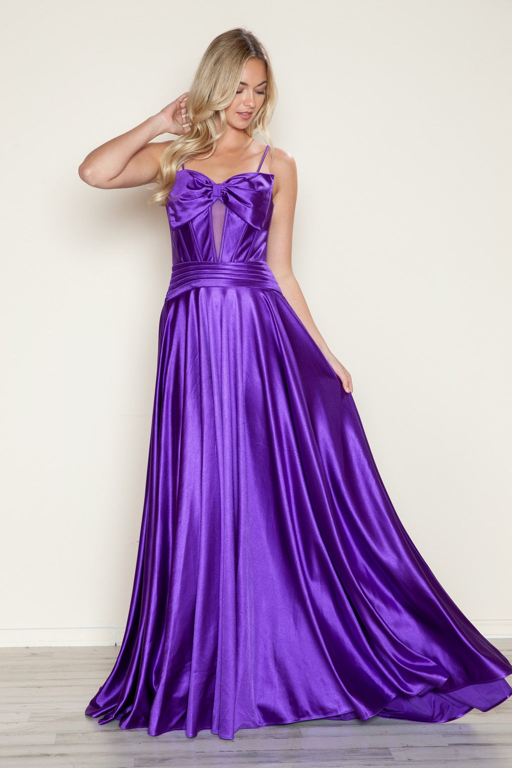 Prom Dresses Long Formal A Line Corset Prom Dress Purple