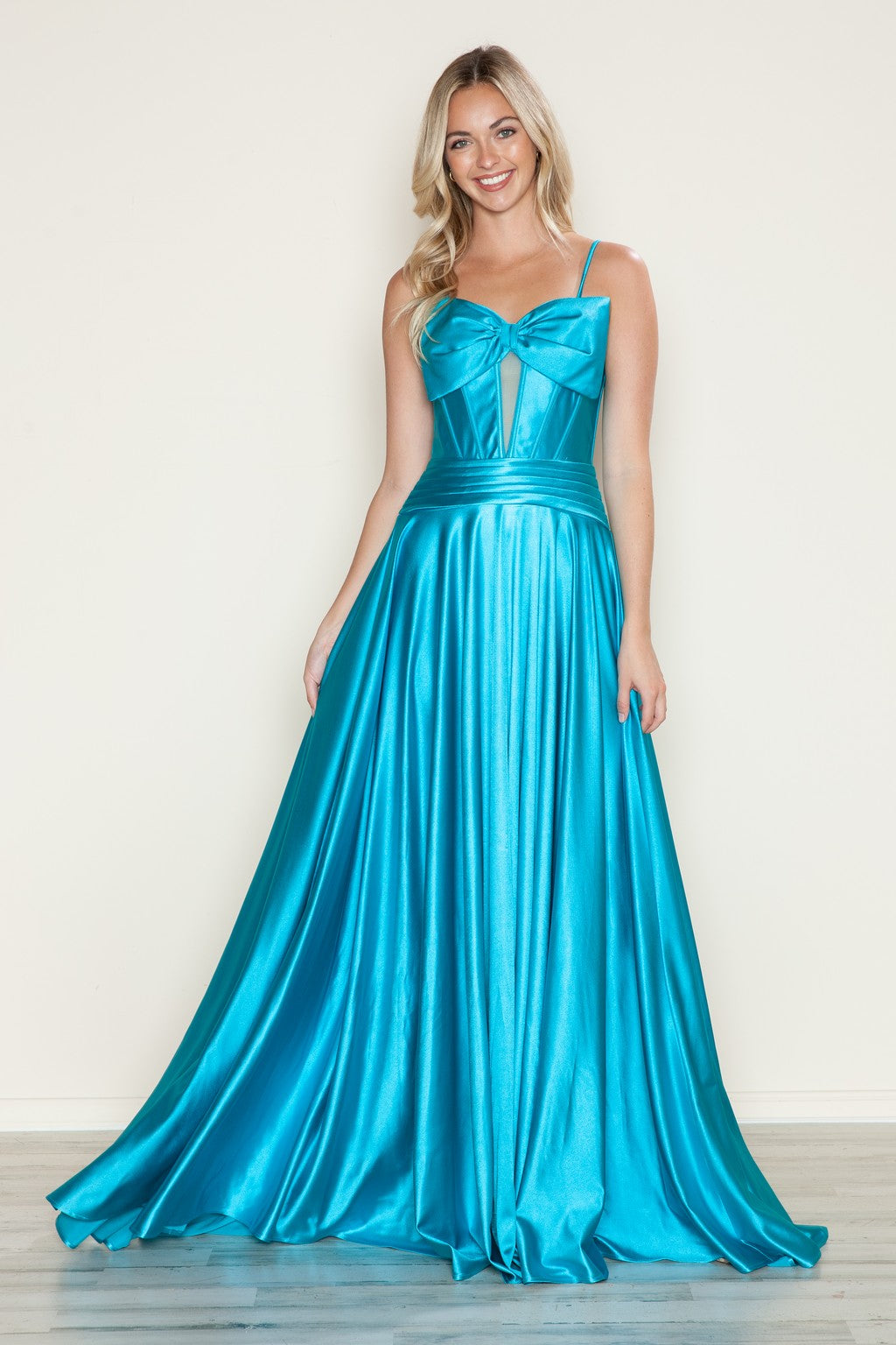 Prom Dresses Long Formal A Line Corset Prom Dress Turquoise