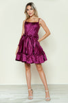 Cocktail Dresses Short A Line Metallic Cocktail Dress Magenta