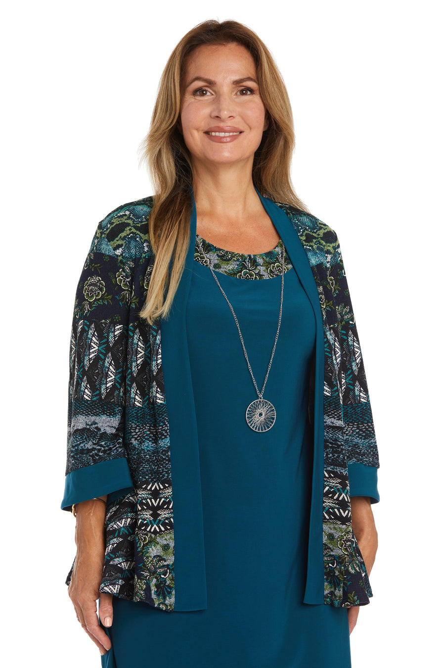 R&M Richards 9729P Short Piece Petite Jacket Dress