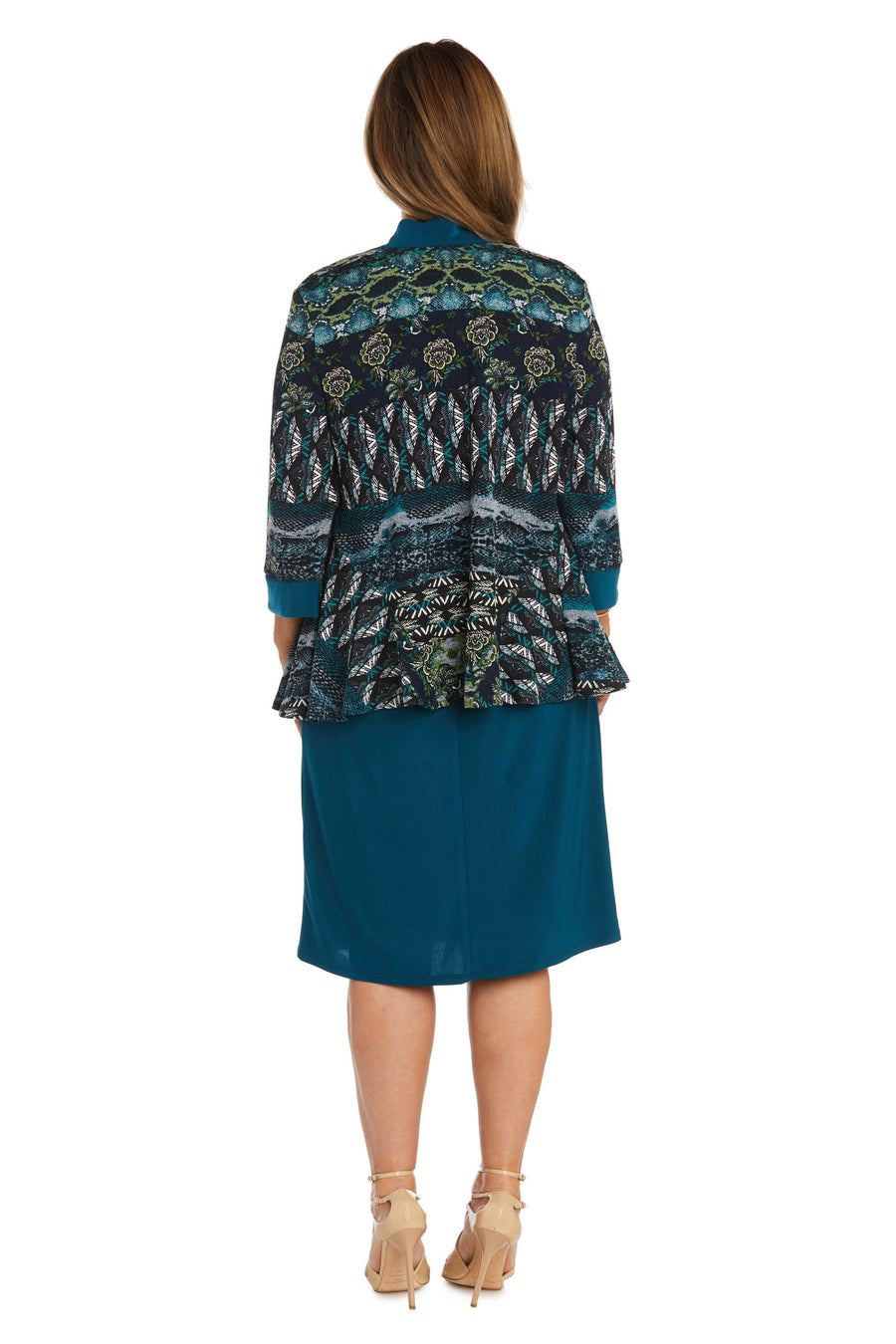 R&M Richards 9729P Short Piece Petite Jacket Dress