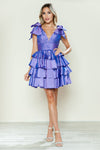 Cocktail Dresses Homecoming A Line Ruffle Short Cocktail Dress Periwinkle