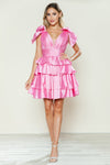 Cocktail Dresses Homecoming A Line Ruffle Short Cocktail Dress Pink