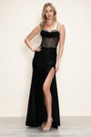 Prom Dresses Long Formal Slit Glitter Prom Dress Black