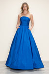 Prom Dresses A Line Long Formal Ruched Prom Dress Royal