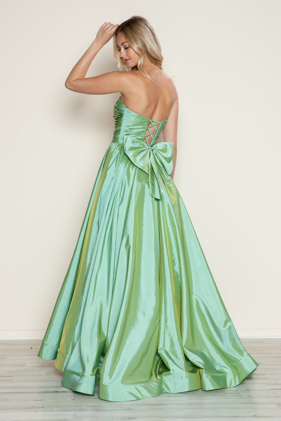 Prom Dresses A Line Long Formal Ruched Prom Dress Sage
