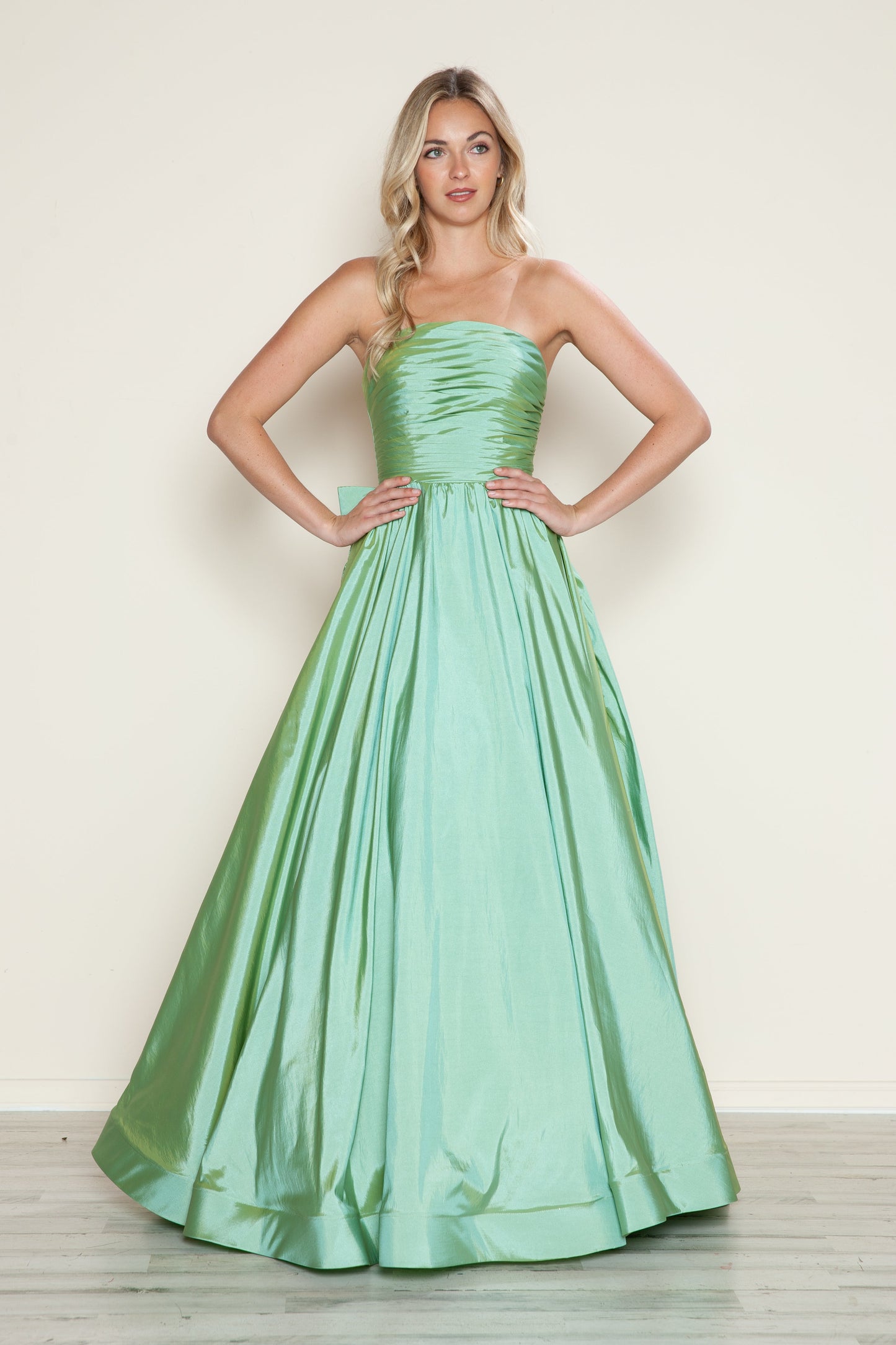 Prom Dresses A Line Long Formal Ruched Prom Dress Sage