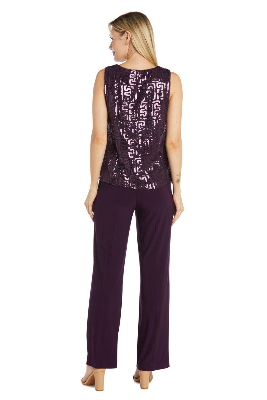 R&M Richards RM9761W Sequined Formal Pantsuit