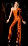 Jumpsuit Long Formal Fitted Jumpsuit Copper