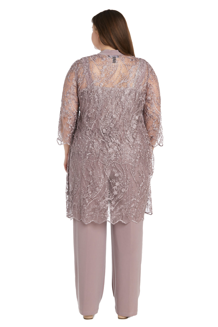 Pant Suit Plus Size Sequins Pant Set Mauve