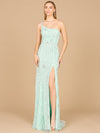 Prom Dresses Formal Long Beaded Floral Prom Dress Mint