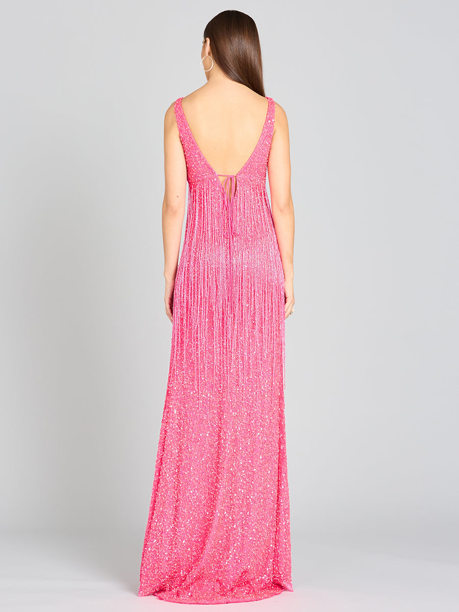 Formal Dresses Long Formal Sequin Slit Evening Dress Hot Pink