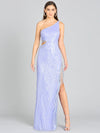 Prom Dresses Long Formal Beaded Fringe Prom Dress Blue Iris