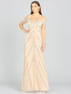 Prom Dresses Prom Long Beaded Fringe Formal Dress Nude/Silver