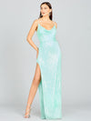 Prom Dresses Long Formal Fitted Sequin Prom Dress Mint